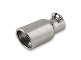 Exhaust Tip - 3.50 in. Rolled Angle Polished SS Fits 2.25 in. Tubing - clamp on