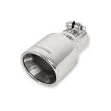 Exhaust Tip - 4.00 in. Rolled Angle Polished SS Fits 2.50 in. Tubing - clamp on