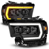 BLACK FULL LED PROJECTOR HEADLIGHTS 19-24 RAM 2500/3500