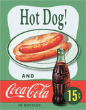 TIN SIGN COKE - HOT DOG