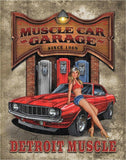 TIN SIGN MUSCLE CAR