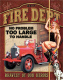 TIN SIGN FIRE DEPT. -