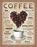 TIN SIGN HEART COFFEE