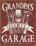 TIN SIGN GRANDPAS GARAGE
