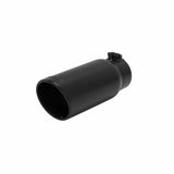 Exhaust Tip - 5 in. Rolled Angle Edge Black Ceramic Coating Fits 4 in. Tubing