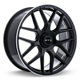 LEONBURG GLOSS BLACK W/MACHINED EDGE 20X8.5 5-112 +38MM