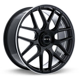 LEONBURG GLOSS BLACK W/MACHINED EDGE 21X9.5 5-112 +38MM
