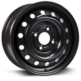 BLACK STEEL WHEEL 16X6.5 4-114.3 +45MM
