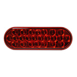 LED Oval STTP Lamp Red - 24-dio