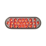 LED Oval STTP Clear Lens Lamp Red - 24-dio