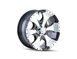 ION TYPE 136 TRAILER WHEEL 15X6 6-139.7 0MM BLACK/MACHINED LIP