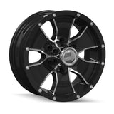 TYPE 14 TRAILER WHEEL 15X6 5-114.3 0MM BLACK/MACHINED FACE