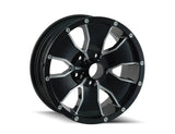 TYPE 14 TRAILER WHEEL 15X6 6-139.7 0MM BLACK/MACHINED FACE